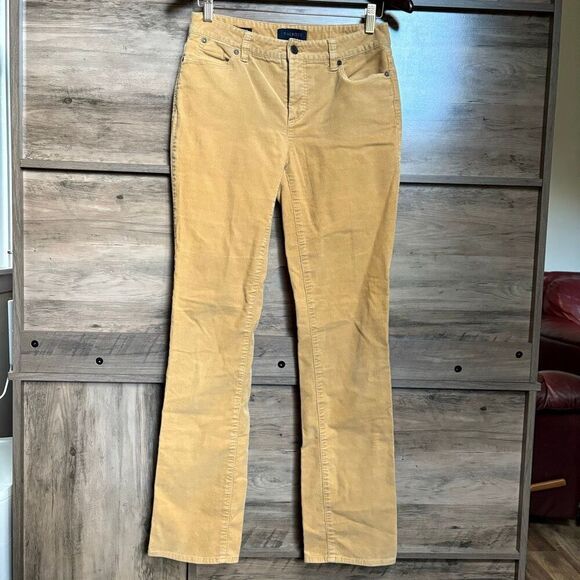 Talbots Pants - Talbots 4 Yellow Corduroy Heritage Pants Fall Luxury Boho Hippie Preppy Boardwal